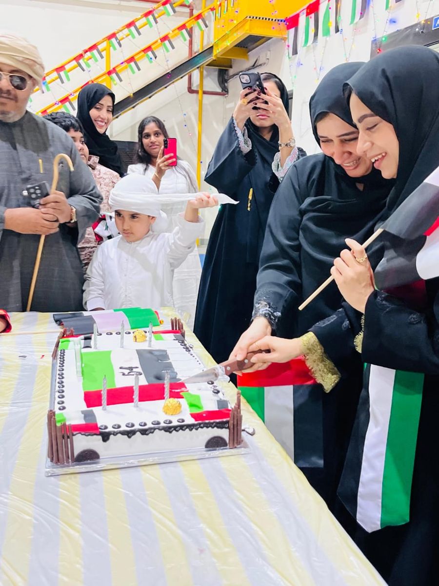Celebrating together in national colours