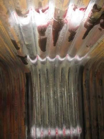 Superheater tubes in waterwall boilers